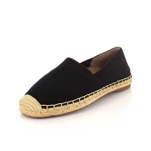 Vionic Black Canvas Espadrille Flats Slip-On Shoes Size 8 Women
